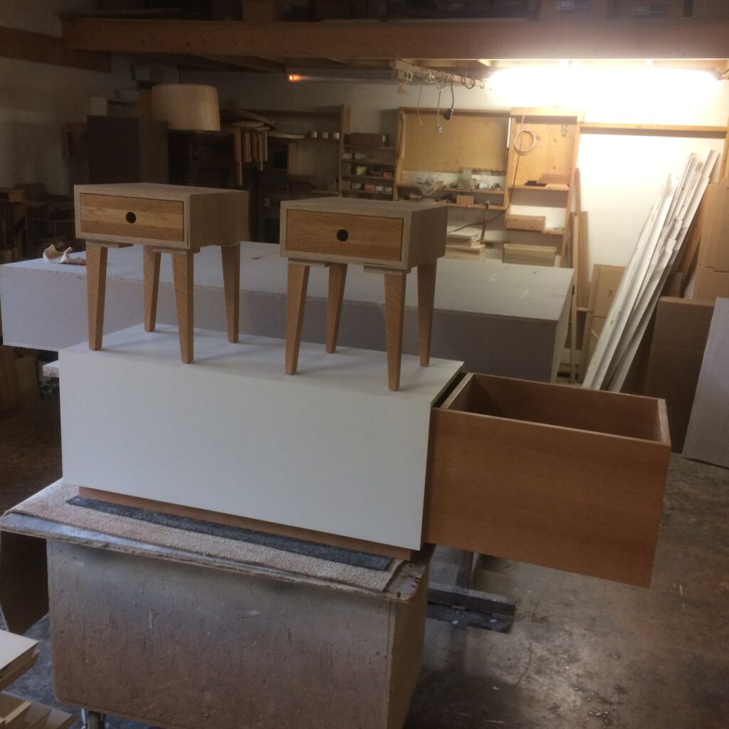Schuhbank Mortimer in der Werkstatt