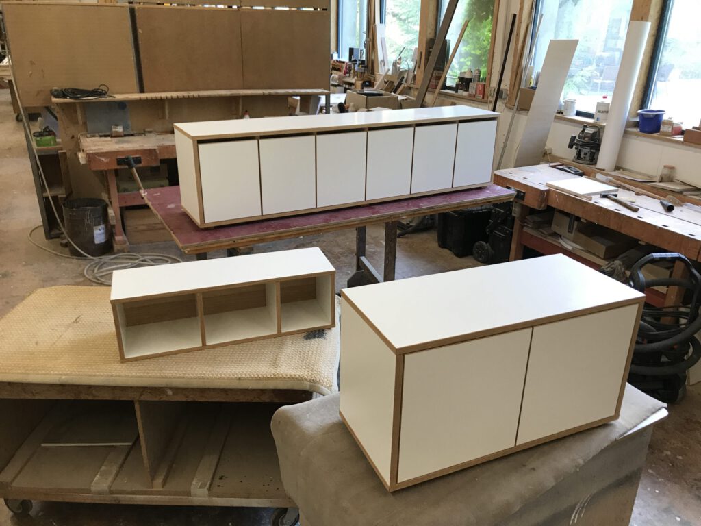Schuhbank Scott in der Werkstatt