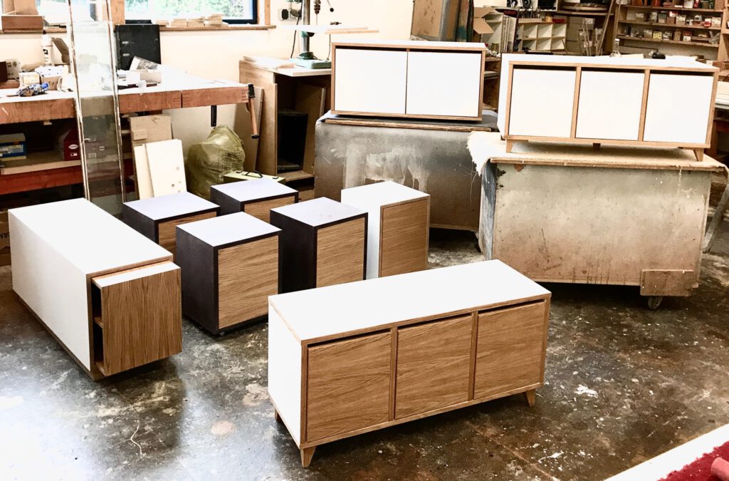 Schuhbank Scott in der Werkstatt