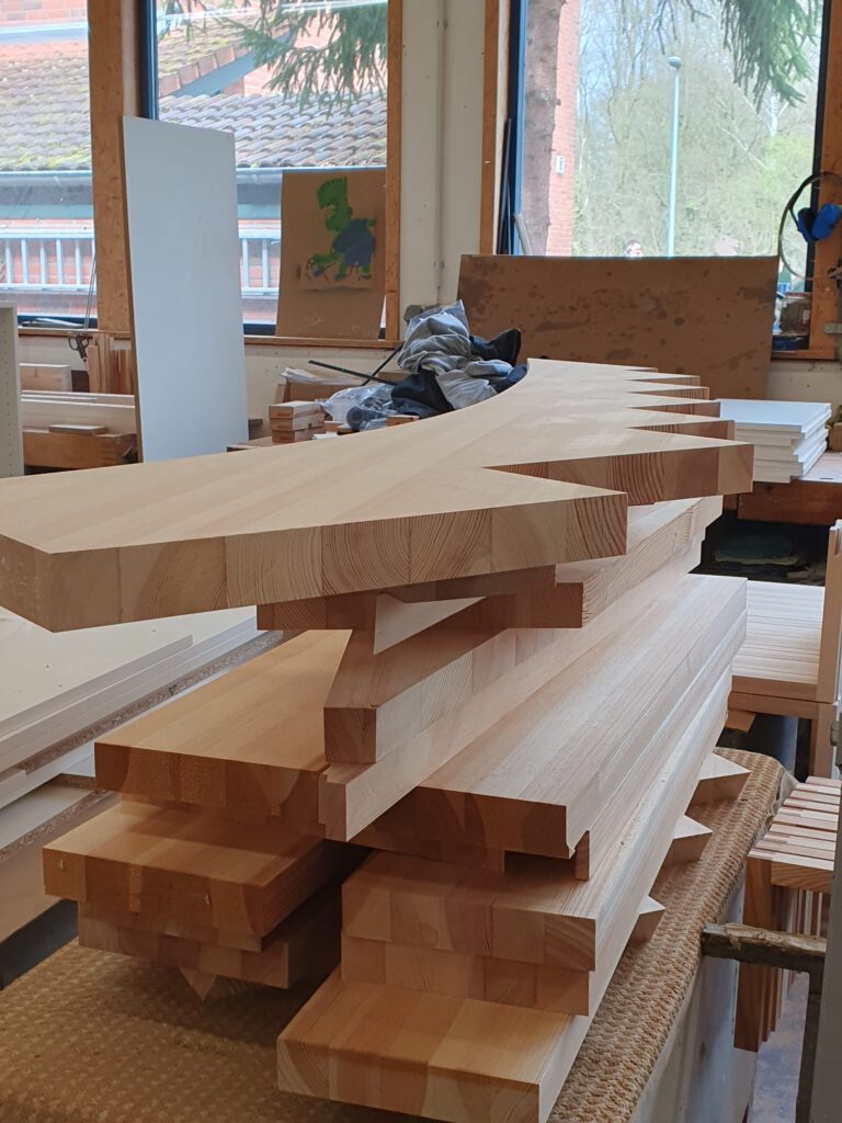 Treppe im Bau, Werkstatt